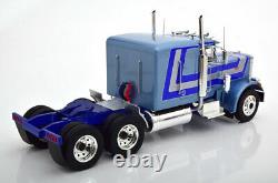 118 Scale 1967 Peterbilt 359 Semi-truck Blue Model By Road Kings Rk180084s