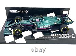 143 scale Minichamps Aston Martin AMR21 S Vettel Bahrain GP 2021 Model F1 Car
