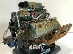 16 SCALE FORD BLOWN DRAGSTER MOTOR 84029 Custom Barn Find Unrestored Weathered