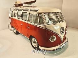 18 Scale Die Cast Model Of 1961 VW Camper 23 Window T1 Samba Bus (T1 Bulli)