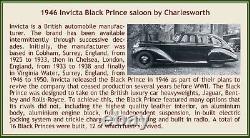 1946 Invicta Black Prince saloon by Charlesworth in 143 scale by Esval Models