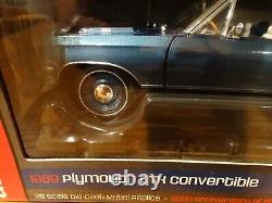 1969 Plymouth GTX Convertible Blue/White 118 Scale Diecast Car Limited edition