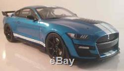 2020 Ford Shelby GT500 in Blue w. White Stripes 118 Scale by GT Spirit GT268