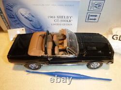 A Franklin mint scale model of a 1968 Shelby GT 500 KR. Limited edition, boxed