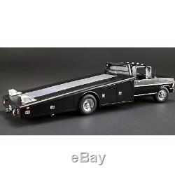 ACME 1/18 Scale 1970 Ford F-350 Ramp Truck in Black Diecast Scale