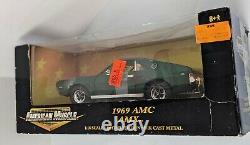 American Muscle 1969 Amcs Amx 118 Scale Limited Edition Die Cast Metal New