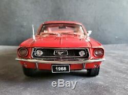 AutoArt Millennium 1968 Ford Mustang GT 390 Fastback Red 118 Scale Diecast Car