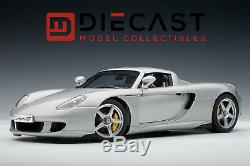 Autoart 78046 Porsche Carrera Gt, Silver With Black Interior 118th Scale