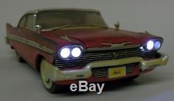Autoworld 1/18 Scale 1958 EVIL Plymouth Fury Christine With Lights Model Car