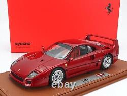 BBR FERRARI F40 1987 RED METALLIC with Base and Showcase LE of 78 1/18 Scale New