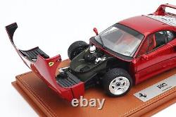 BBR FERRARI F40 1987 RED METALLIC with Base and Showcase LE of 78 1/18 Scale New