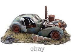 Bugatti Atlantic heavily weathered 1/24 scale diorama