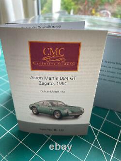 CMC M132 ASTON MARTIN DB4 GT ZAGATO 1961 EXIB 118 scale Limited Edition