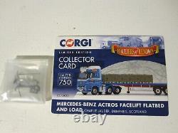 Corgi CC13825 Charlie Lauder M/Benz Actros +flatbed + load 1/50 scale (used)