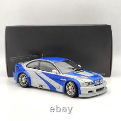 DCN 1/18 Scale BMW M3 GTR E46 2001 Need For Speed Metal Diecast Model Car Blue