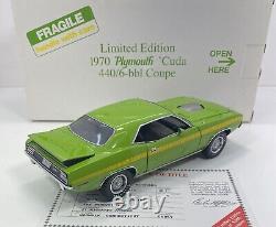 Danbury Mint 1/24 Scale 1970 Plymouth Cuda440/6-bbl CoupeLimited Edition
