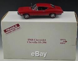 Danbury Mint 1968 Chevy Chevelle SS 396 Coupe 124 Scale Diecast Model Car Red