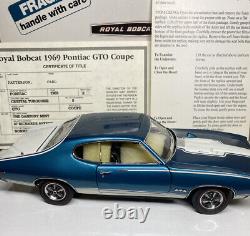 Danbury Mint 1969 Pontiac GTO Coupe ROYAL BOBCAT 1/24 Scale Limited Edition