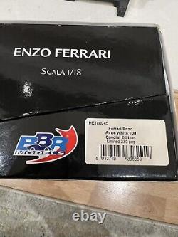 Ferrari Enzo Avus White 118 Scale Diecast Model Limited 5/330 by BBR HE180045