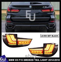 For Bmw X5 F15 2013-2018 Pair Gts Led Black Smoked Animation Tail Lights Lamp