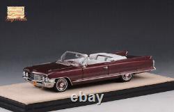 Glm Stm62303, 1962 Cadillac Series 62 Convertible, Burgundy, 143 Scale