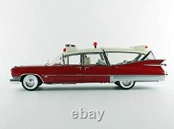 Greenlight 118 Scale 1959 Red Cadillac Superior Ambulance Diecast Model PC18001