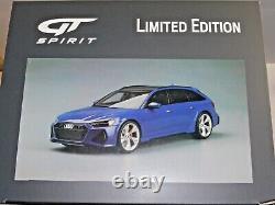 Gt Spirit Models Audi Rs6 Estate Tribute Edition Blue 1/18 Scale Gt854 Resin