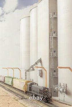 HO 187 Scale Grain Elevator 120 ft Silos Custom Built Model Railroad