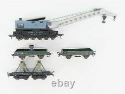 HO Scale Fleischmann 5597 DB Deutsche Bahn Crane Freight Car Set