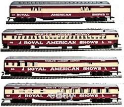 HO Scale ROYAL AMERICAN SHOWS 8 Car Circus Carnival Heavyweight Set IHC New