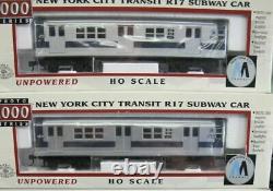 HO scale Proto 1000 MTA (NYC Transit) Subway 4 Car set R-17 Blue Stripe