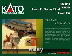 KATO 106083 N SCALE Santa Fe Super Chief 8 CAR SET w Unitrack 106-083
