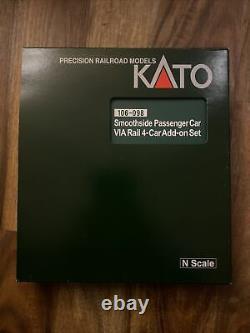 KATO N SCALE 106-098 VIA RAIL SMOOTH SIDE PASSENGER CAR SET Runner Pack Lot