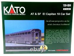 Kato 106084 Santa Fe El Capitan 10-Car Passenger Set N Scale