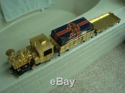 LGB 24 Karat Golden Train G scale 20100NB Christmas starter set used in box