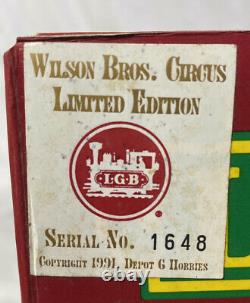 LGB G Scale #3180 DG Wilson Bros. Circus Train Passenger Car LTD EDITION