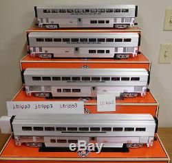 Lionel 39129 Santa Fe Superliner Bi-level 18'' Passenger 4 Car Train Set O Scale