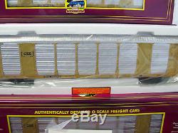 MTH Premier Freight O Scale 6-Car Corrugated Auto Carrier Set CSX Railroad NEW