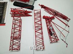 Manitowoc 555 Lattice Boom Crawler Crane Red TWH 150 Scale Model #015 For Parts