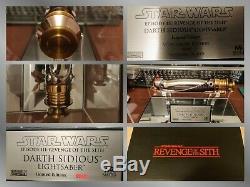 Master Replicas Star Wars Darth Sidious 11 Scale Lightsaber Limited Edition COA