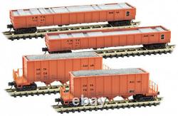 Micro-Trains MTL N-Scale Amtrak Weathered MOW 4-pack Gondolas/Ballast Hoppers