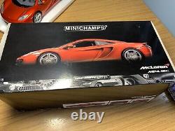 Minichamps McLaren MP4/12C 118 Scale Model Car Metallic Orange Limited Edition
