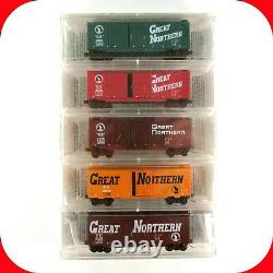 N Scale GN Great Northern Circus 40 Box Car 5-Pack Set MICRO TRAINS 6th NSC 1998