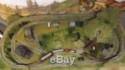 N Scale Train Set Layout Nice! Two Train Operation 24 X 48 Safe Shipping