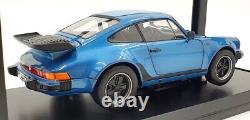 Norev 1/18 Scale Diecast 187539 Porsche 911 Turbo 3.3 1977 Metallic Blue