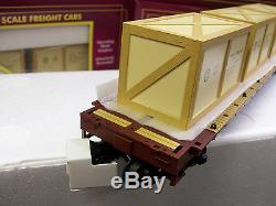 Pennsylvania Railroad 6 Car Flat Car Set with(3) Crates per Car Premier O Scale
