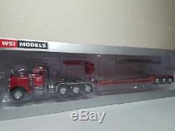 Peterbilt 379 Rogers 3-Axle Lowboy Red All Crane WSI 150 Scale #31-1002 New