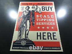 Shepard Fairey Scale Tipping Obey Giant S/N 2014 Rare Political Art