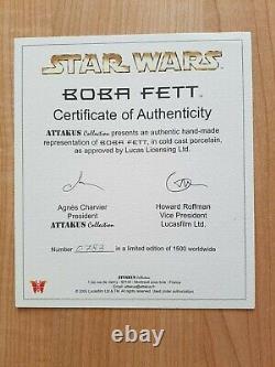 Star Wars Attakus Limited Edition BOBA FETT Statue No783 of 1500 1/5 Scale