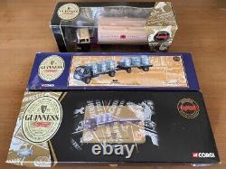 Trio of Ltd Edn Corgi Guinness 150 Scale Model Delivery Lorries. Unused & Boxed